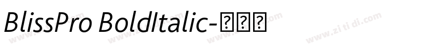 BlissPro BoldItalic字体转换